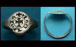 Ring, Lombardic Script, Crown of Thorns, 9th-11th Cent., Rare! Sold!